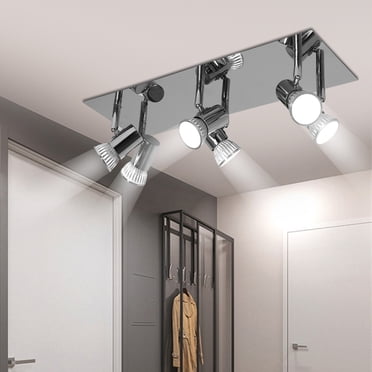 Led Direction Track Light 3-Light Industrial Directional Track Lighting, Adjustable Round Ceiling ...