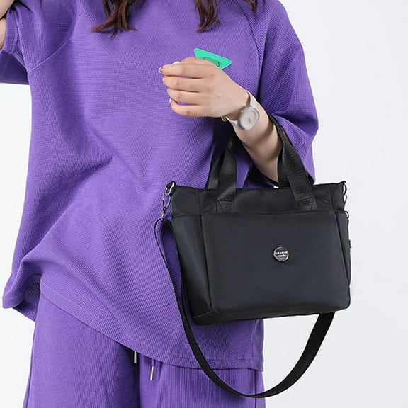 Ranliy Nylon Tote Bag for Women Waterproof Cross Body Handbags Purses with Zipper Pocket Shoulder Bag Ladies Casual Satchel