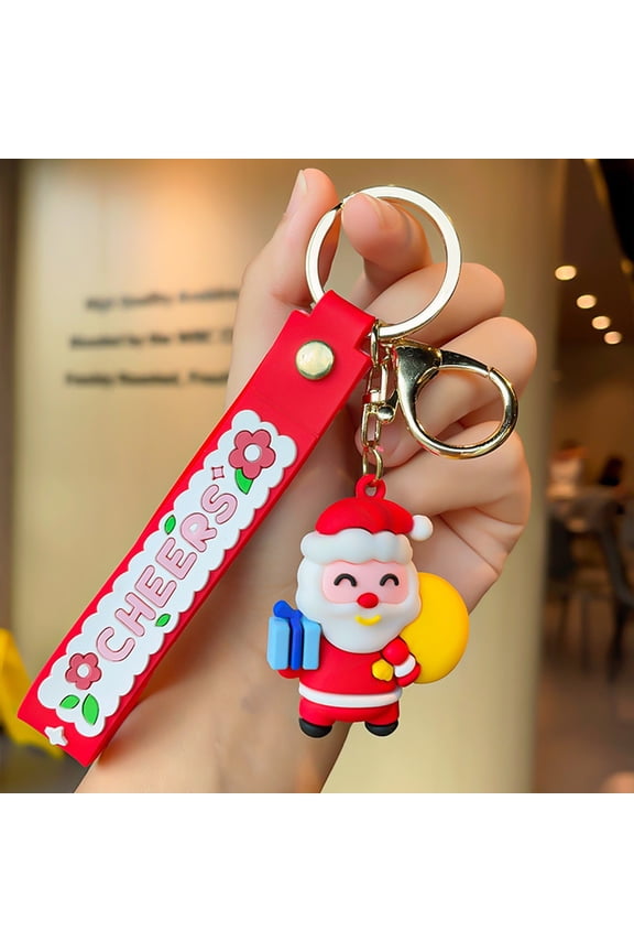 Santa Claus Keychain Snowman Decoration Pendant Backpack Car Key Merrychristmas Gift