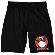 Ranma   Mr. Panda Character Circle Adult Black Sleep Pajama Shorts-XXL