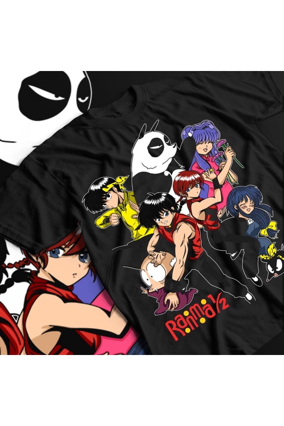 Ranma Saotome "Anything-Goes Martial Arts" Streetwear Tee - Cursed Spring Legend, Jusenkyo Panda & Shampoo, 100% Cotton Unisex Anime T-Shirt