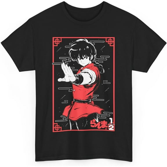 Ranma ½ ShampooT-Shirt Anime Merch Casual Short Sleeved T Shirt Unisex Tee M-6