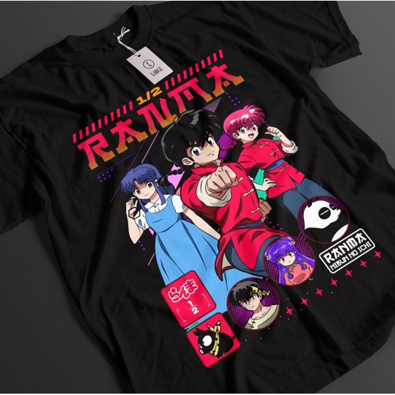 Ranma Shirt Akane Tshirt Ryoga T-Shirt Shampoo Top Genma Anime Ukyo Happosai Tee