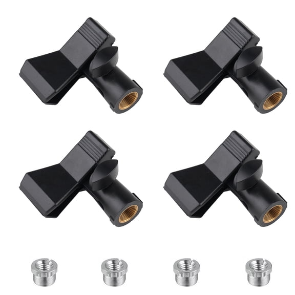 Rannsgeer RC68 Universal Microphone Clip with Adjustable Knob, 5/8" to 3/8" Thread Adapter for Most Handheld Mics, Dynamic & Condenser  For Studio, Podcast, Live Stream