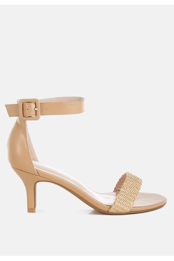 Rano Raffia Kitten Heel Sandals