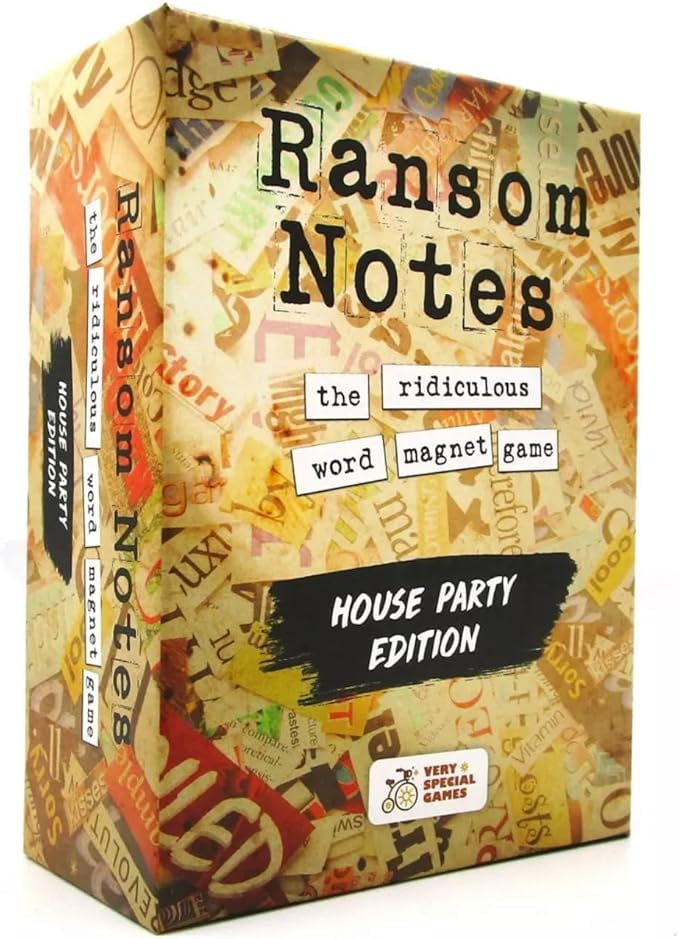 Ransom Notes The Ridiculous Word Magnet Party Board Game, House Party Edition by Very Special Games