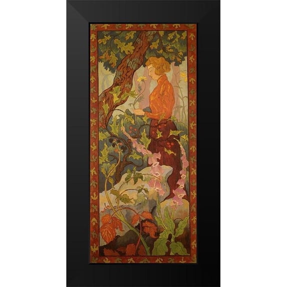 Ranson, Paul 13x24 Black Modern Framed Museum Art Print Titled - Les Digitales