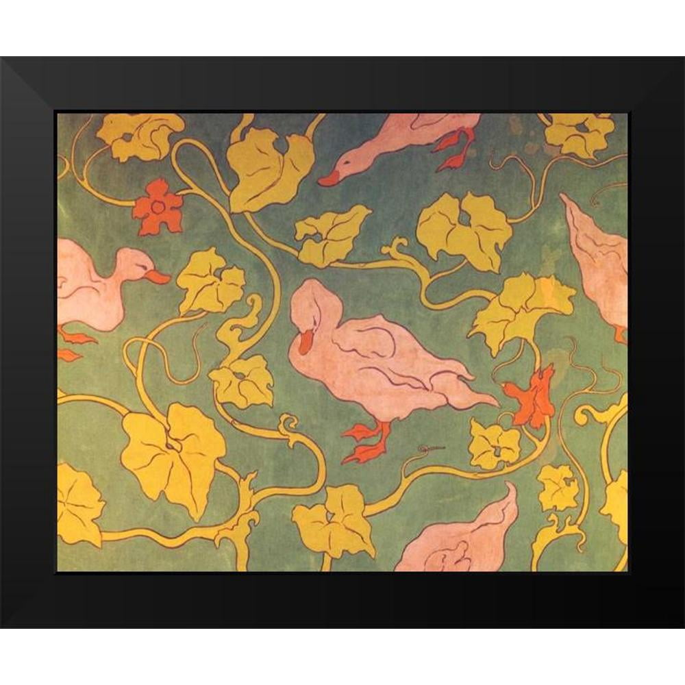 Ranson, Paul 24x20 Black Modern Framed Museum Art Print Titled - Les Canards Et Les Feuilles