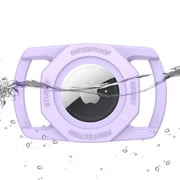 Rantice Airtag Dog Collar Holder, [1 Pack] Waterproof Airtag Case for Dog Collar, TPU & Silicone Full Body Covered Anti-Lost Apple Air Tag Collar Holder Airtag Case for Pet Collar Backpack, Purple