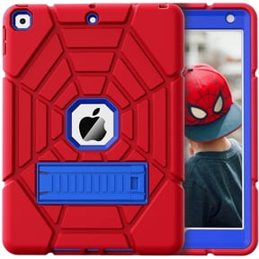 Rantice Kids Case for iPad 9th Generation Case, iPad 8th/7th Generation Case, Heavy Duty Shockproof Rugged Protective Cover for iPad 10.2 Inch 2021/2020/2019,Red+Blue