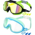 thumbnail image 1 of Rantizon Swim Goggles 2 Pack, Wide View Anti Fog&UV Swimming Goggles for Audlt, No Leaking Pool Accessories for Men Women Kid, 1 of 10