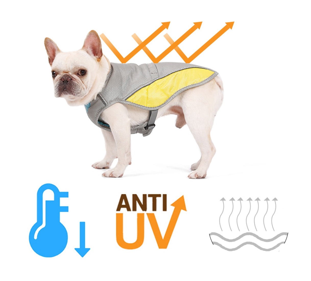 Rantow Dog Cooling Vest Summer Cooler Harness Outdoor Puppy Cooler