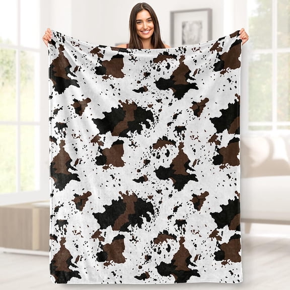 Sunflower Blankets Gifts for Women, Double-Sided Throw Blanket, Birthday Gifts for Girls, Lightweight Flannel Cozy Plush for Adult Kids, Sunflowers Girly Bedroom Decor (Black and Yellow)50x60 inch