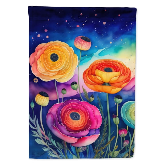 Ranunculus in Color House Flag