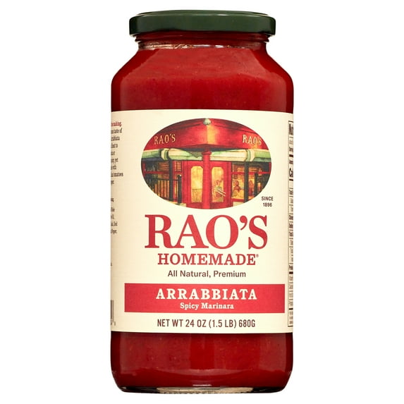 Rao's Homemade Arrabbiata Sauce | 24 oz | Spicy Tomato Sauce | Pasta Sauce | Carb Conscious, Keto Friendly | All Natural, Premium Quality | With Italian Tomatoes & Crushed Red Pepper