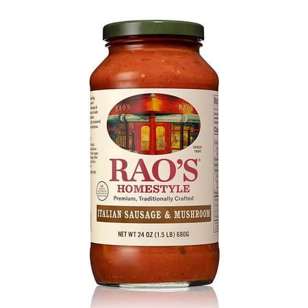 Rao's Homemade Homestyle All Natural Pasta Sauce Italian Sausage & Mushroom - 24 oz Pack of 3