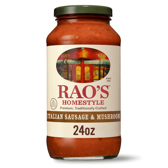 Rao's Homemade Italian Sausage & Mushroom Sauce, Keto Friendly, Low Carb 24 oz