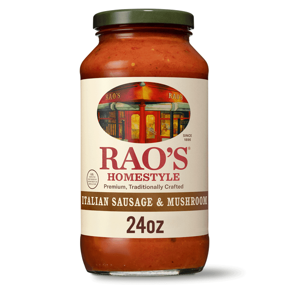 Rao's Homemade Italian Sausage & Mushroom Sauce, Keto Friendly, Low Carb 24 oz