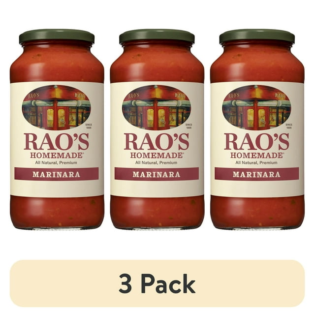 (3 pack) Rao's Homemade Marinara Sauce, Low Carb, AllNatural Spaghetti