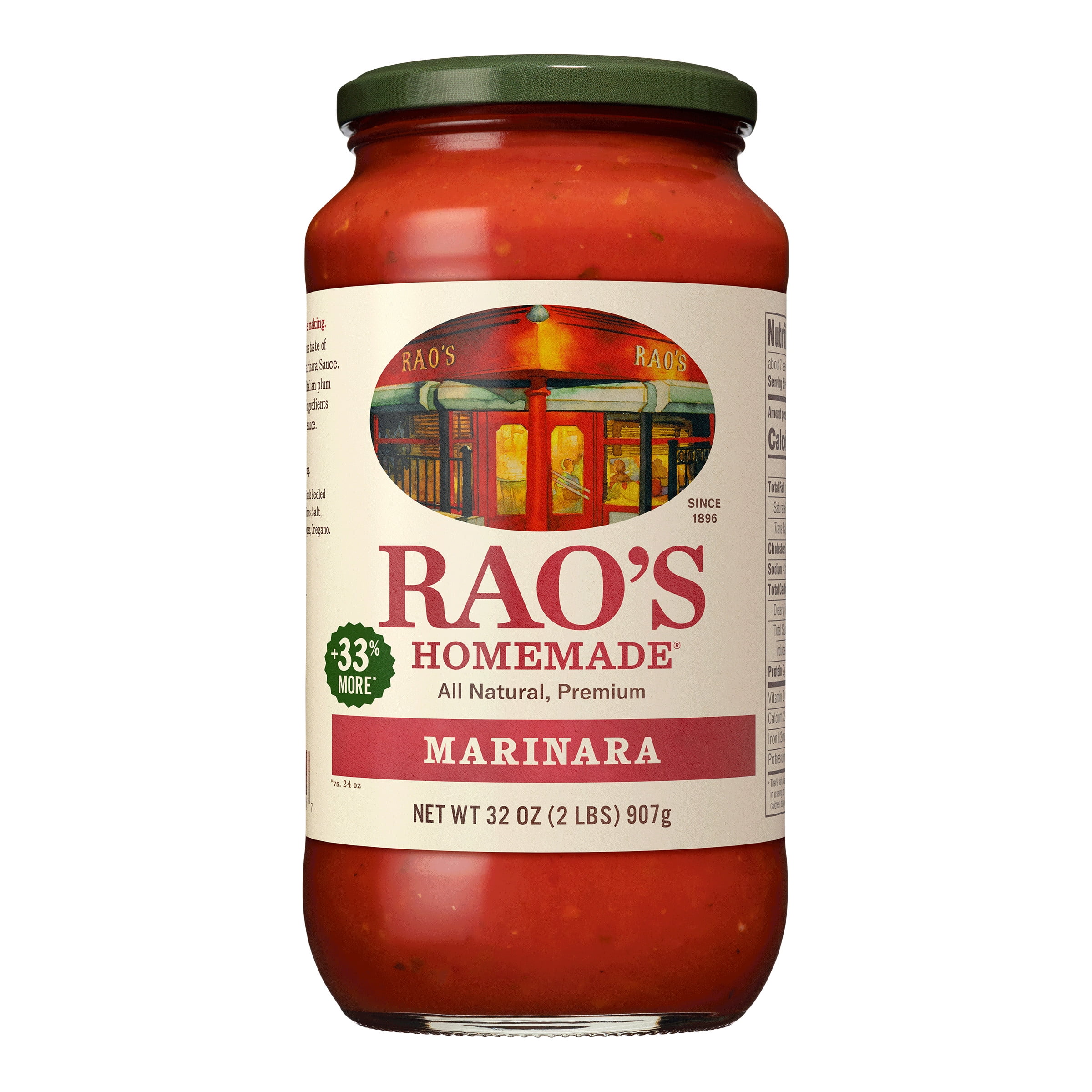 Rao's Homemade Marinara Sauce, Low Carb, All-Natural Spaghetti Sauce, 32 Oz
