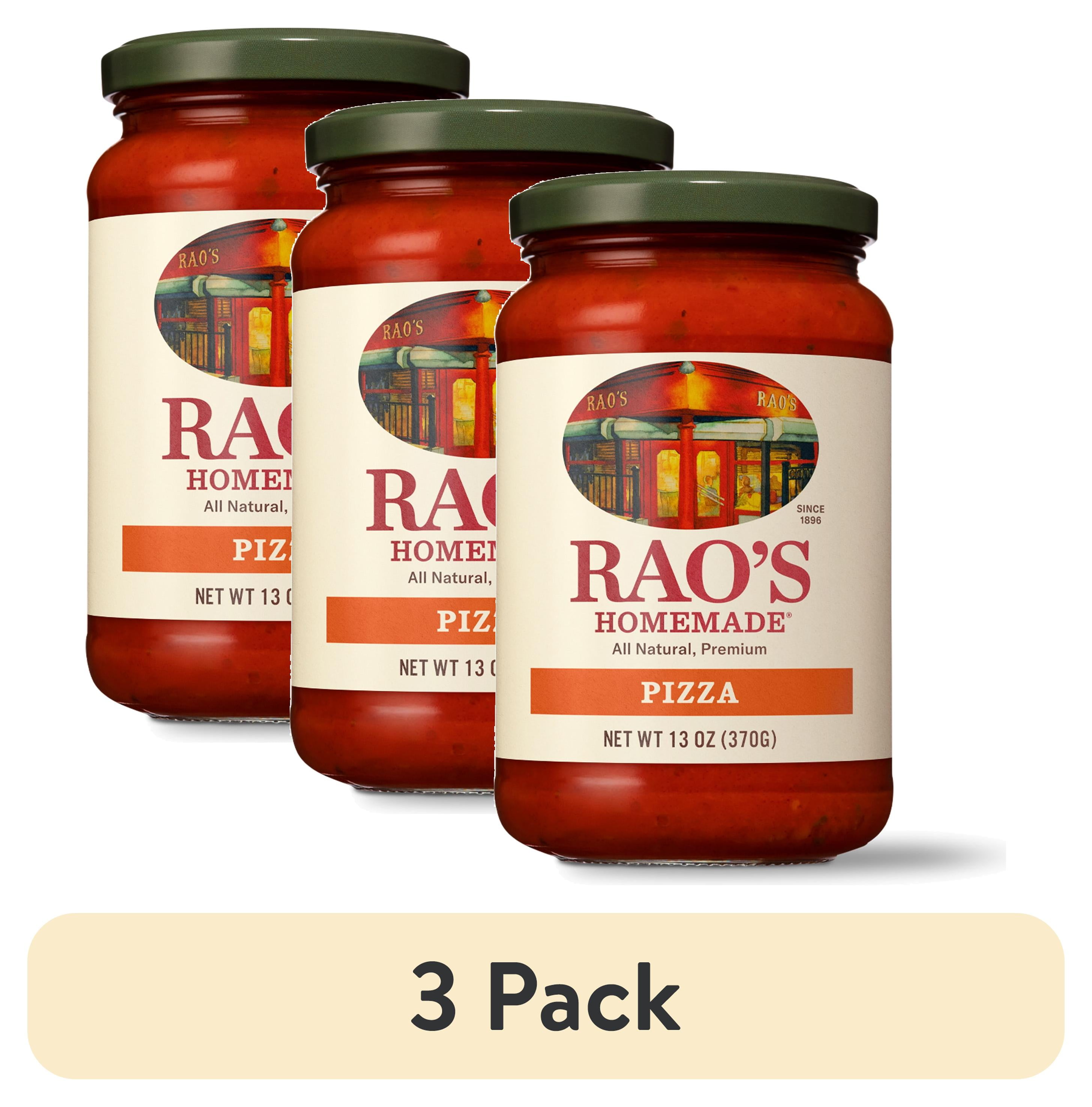 (3 pack) Rao's Homemade All Natural Tomatoe Pizza Sauce, 13 oz Jar ...