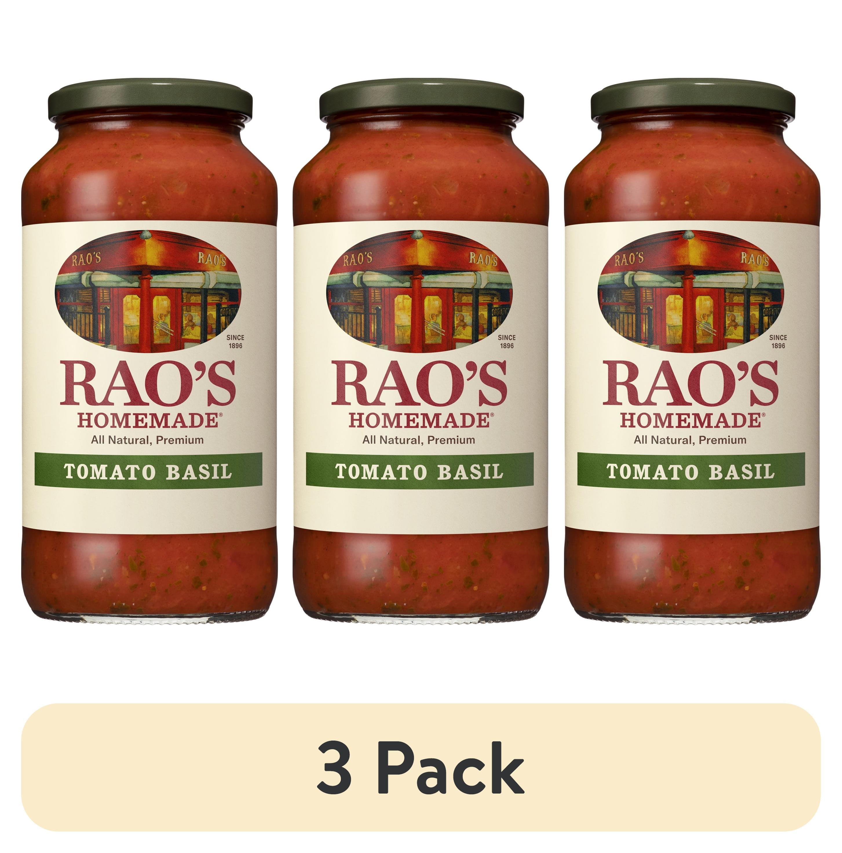 (3 pack) Rao's Homemade Tomato Basil Spaghetti Sauce, Low Carb, Keto