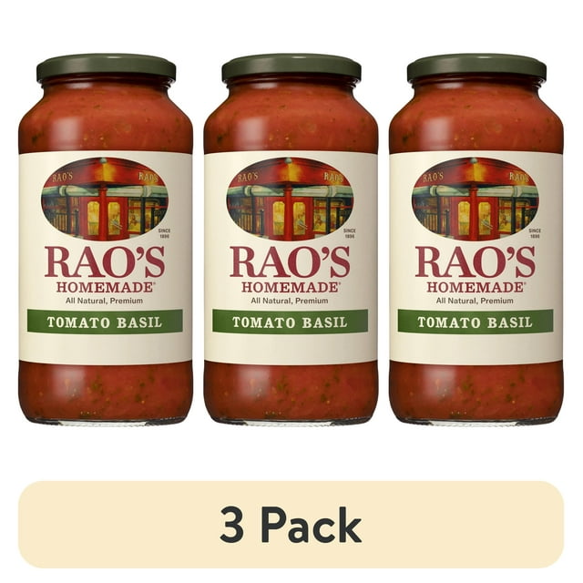 (3 pack) Rao's Homemade Tomato Basil Spaghetti Sauce, Low Carb, Keto
