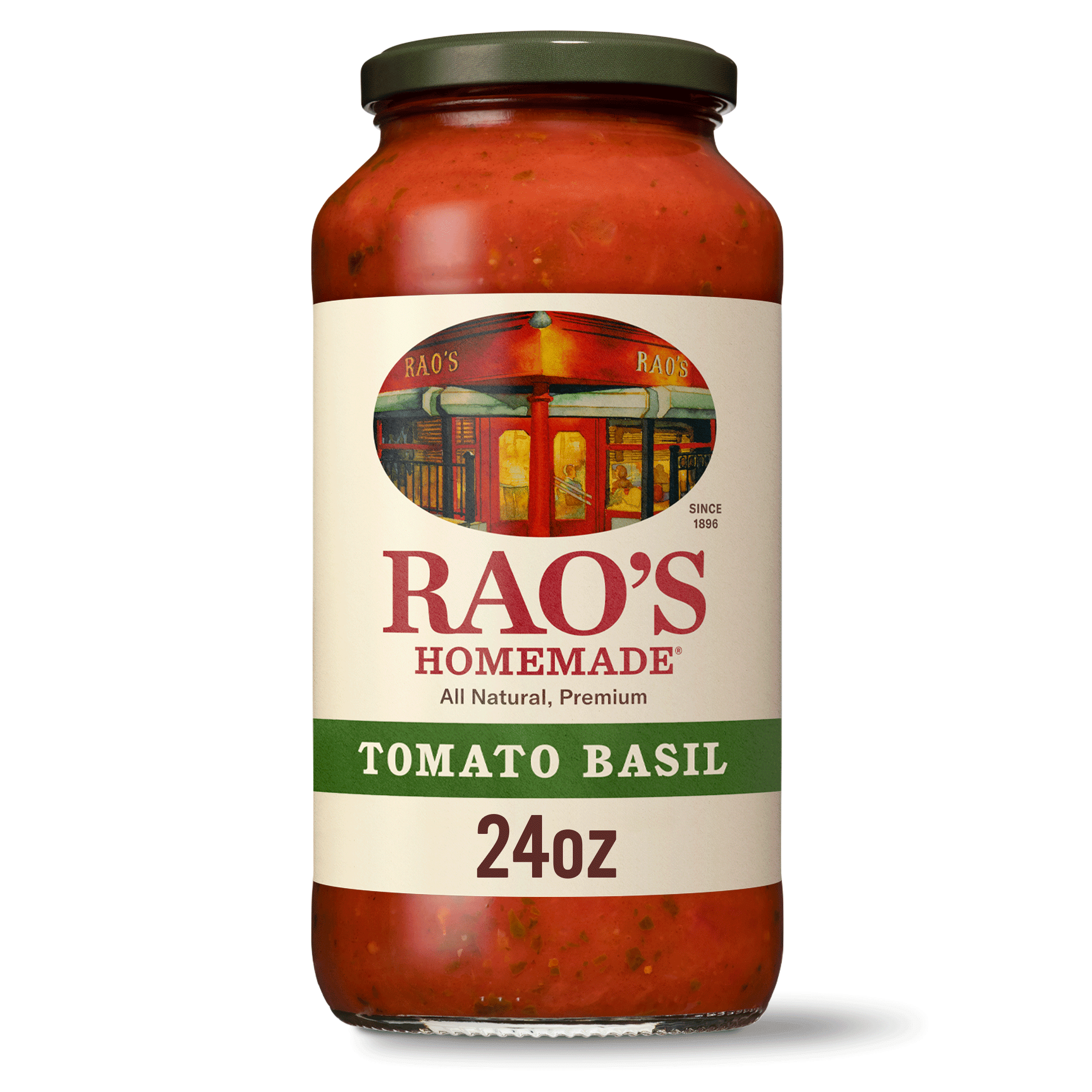 Rao's Homemade Tomato Sauce Tomato Basil 24 oz Versatile Pasta Sauce Carb Conscious