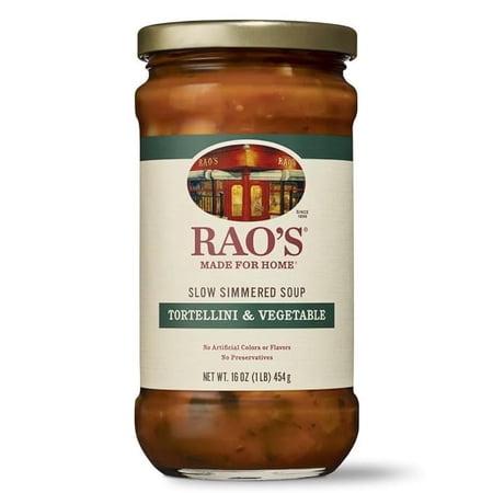 Rao's Homemade Tortellini & Vegetable Soup, 16oz, Real Vegetables, Traditional Italian Heat and Serve Soup ( Pack of 3 )