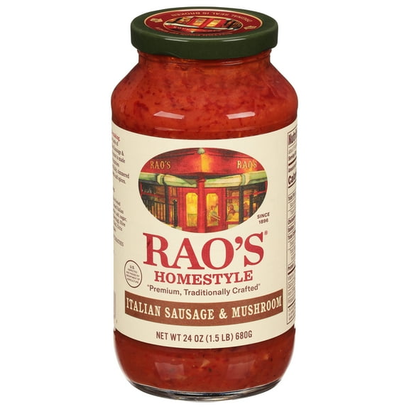 Rao's Italian Sauce Sausage Mushroom 24 oz Pack of 12
