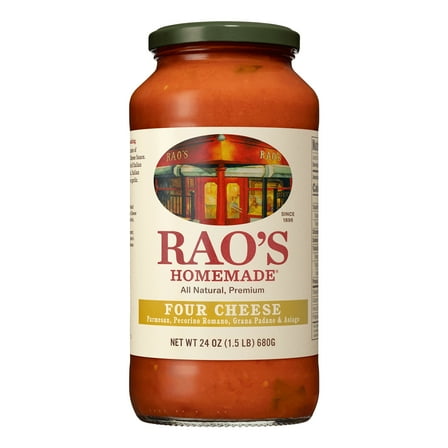 Rao's Homemade Four Cheese Sauce, 24 oz, Pasta Sauce, Carb Conscious, Keto Friendly, All Natural, Premium Quality, With Four Classic Italian Cheeses, No Onions or Garlic