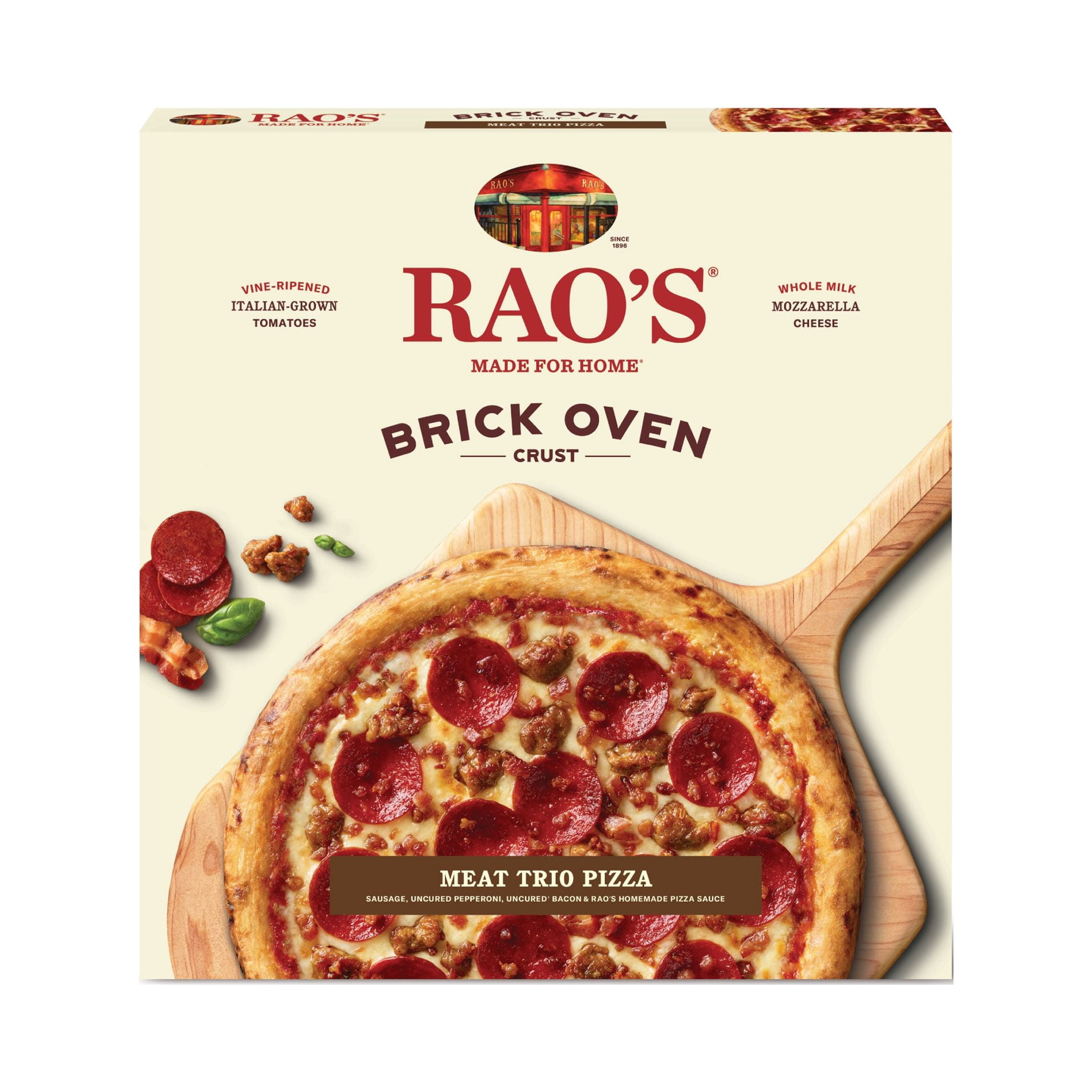 Rao's Made for Home Italian Meat Trio Frozen Pizza, Brick Oven Crust with Homemade Sauce