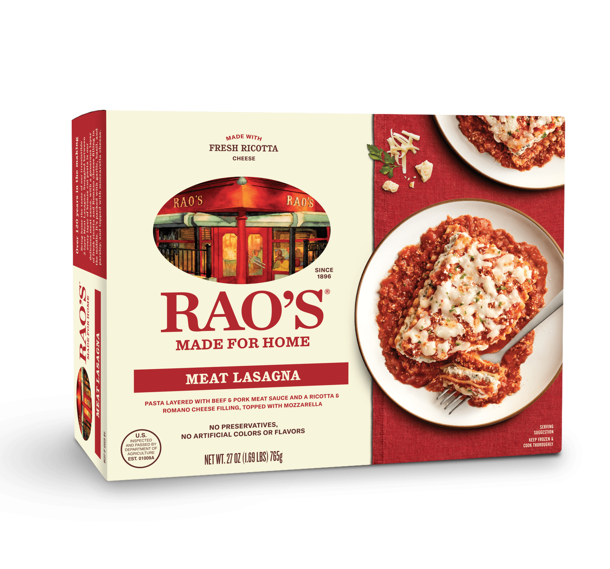 Rao's Made for Home Meat Frozen Lasagna, PremiumQuality Frozen Dinner