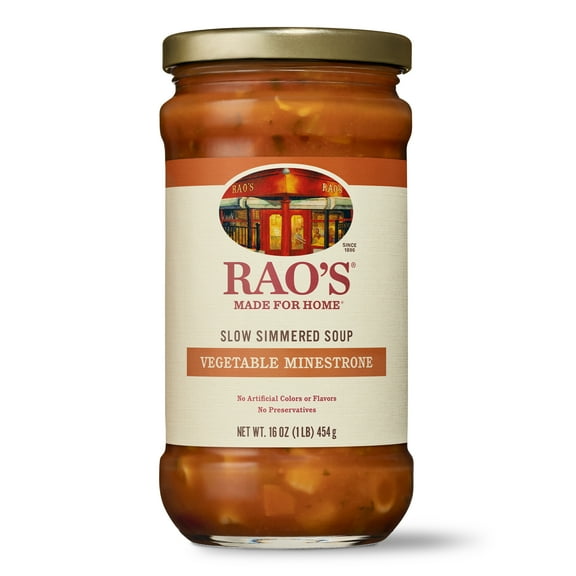 Rao's Made for Home Minestrone Soup, Ready to Eat Chunky Vegetable Soup, No Preservatives, 16 oz