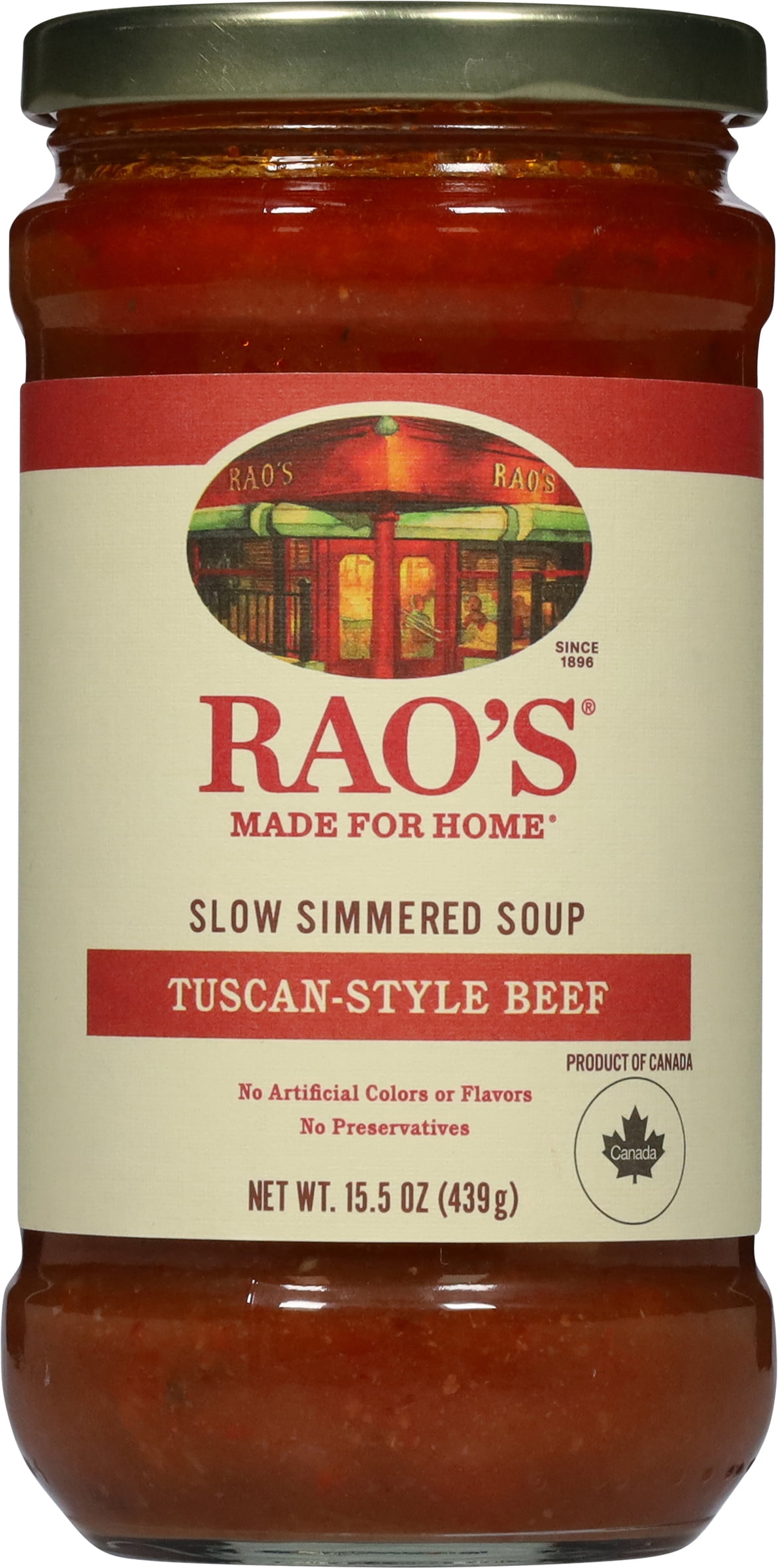 Rao's Made for Home Tuscan Style Beef Soup, Quick Ready to Eat Soup, No Preservatives, 16 oz