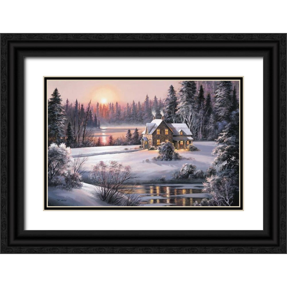 Raos, Dubravko 18x13 Black Ornate Wood Framed with Double Matting