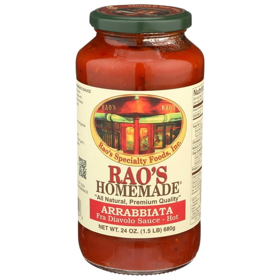 Raos Specialty Food Homemade Arrabbiata Premium Pasta Sauce, 24 Ounce -- 12 per case.