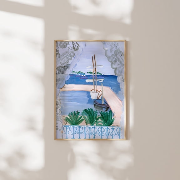 Raoul Dufy Open Window In Golfe Juan Modern Wall Art Print, Modern Living Room And Office Decor