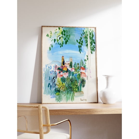 Raoul Dufy Poster, Vernet les Bains, Fauvist Print, Expressionist Art, Fashionable Decor, Floral Wall Art, Scenery & Nature, Poster Only