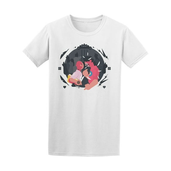 Rap Battle Doodle T-Shirt Men -Image by Shutterstock, Male 4X-Large
