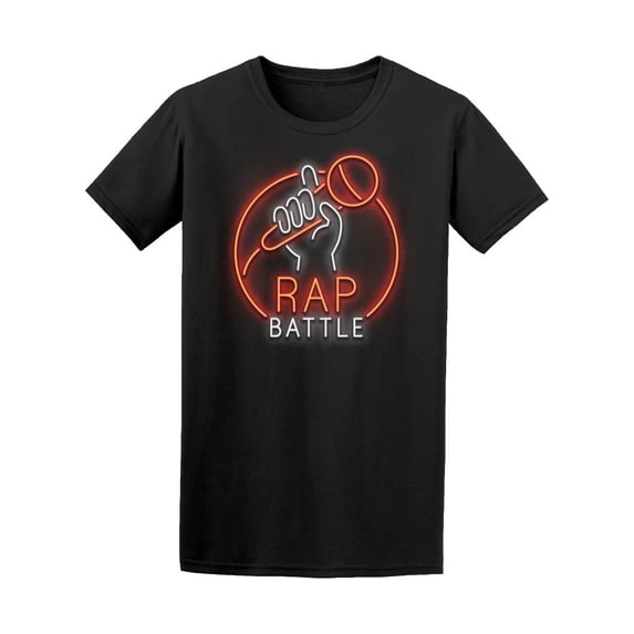 Rap Battle Music Neon Sign Tee Men's -Image by Shutterstock