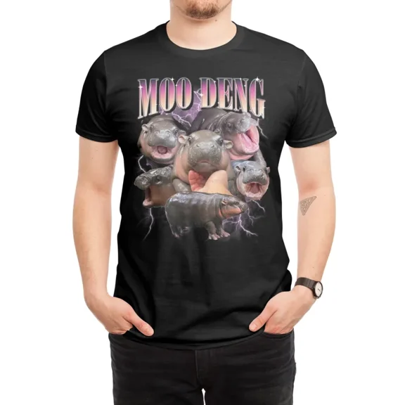 Rap Moo-Deng Baby Pygmy Hippo Cute Zoo Meme Vó Marias