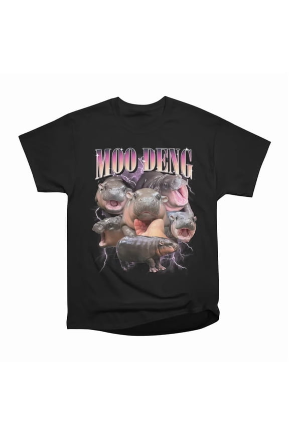 Rap MooDeng Baby Pygmy Hippo Cute Zoo Meme T-Shirt Tee Gift For Him Merch For Her Apparel