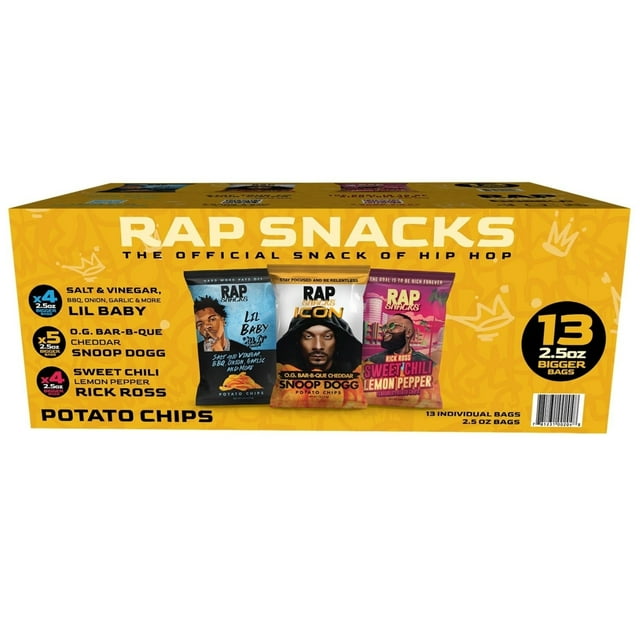 Rap Snacks Gold Variety Pack Chips, 2.5 Ounce (Pack of 13)