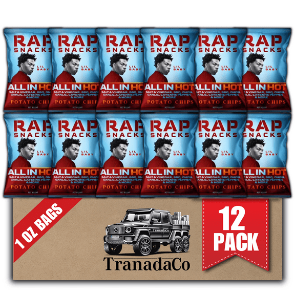 Rap Snacks Lil Baby All in HOT Potato Chips 1oz (12 Pack) by TranadaCo
