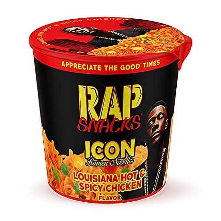 Rap Snacks Louisiana Hot ICON Ramen Noodles Featuring Hip-Hop Star