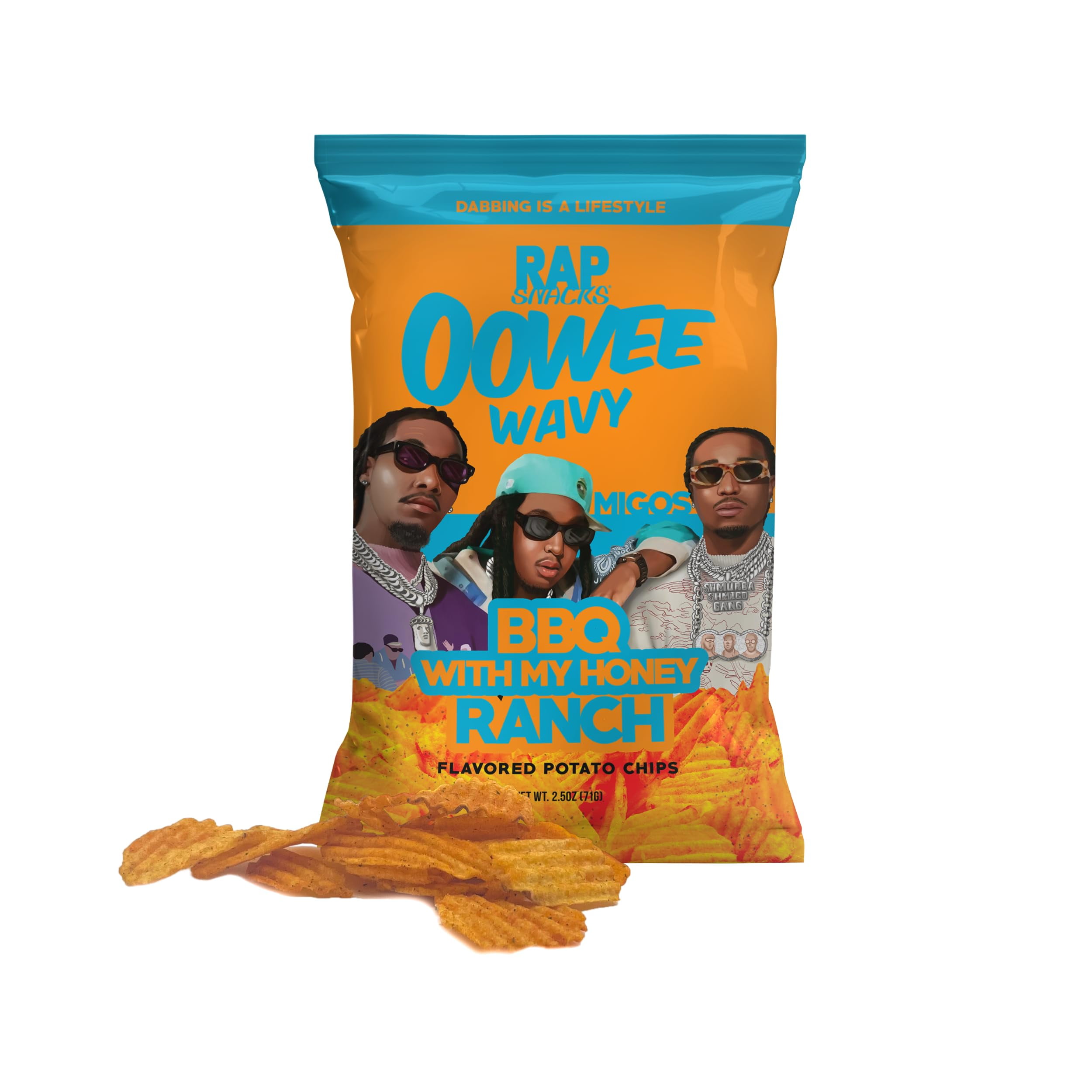 Rap Snacks Migos BarBQuin RE32with My Honey with a Dab of Ranch Wavy