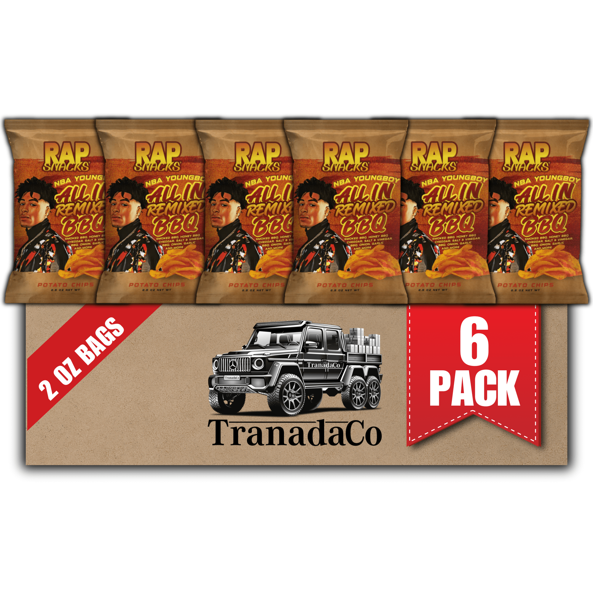 Rap Snacks NBA Youngboy All In Remixed BBQ Potato Chips 2oz (Pack