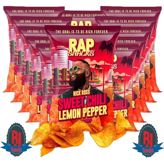 Rap ` Snacks Potato Chips 5 oz (Curated by RJ Snacks Value Pack) (Pack ...