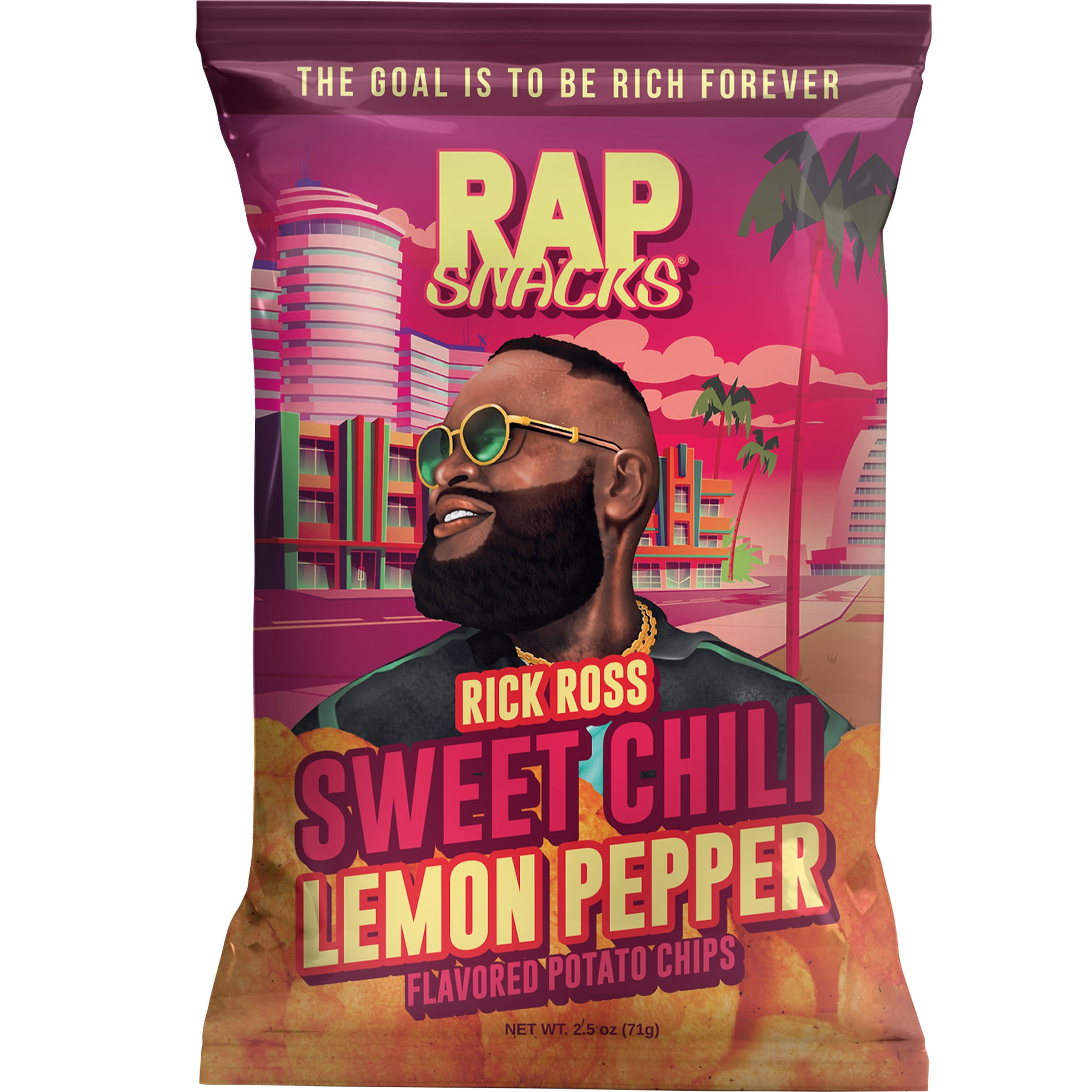 Rap Snacks Rick Ross Sweet Chili Lemon Pepper Potato Snack Chips, 2.5